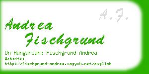 andrea fischgrund business card